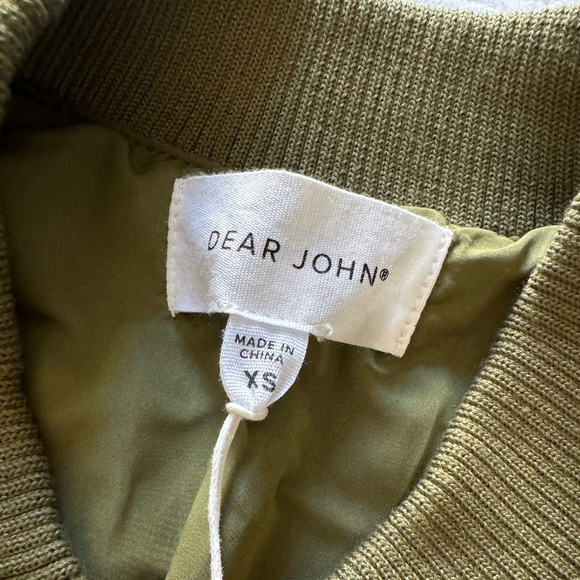 Dear John VANESSA QUILTED SHERPA JACKET PINE GREEN - Picture 4 of 5